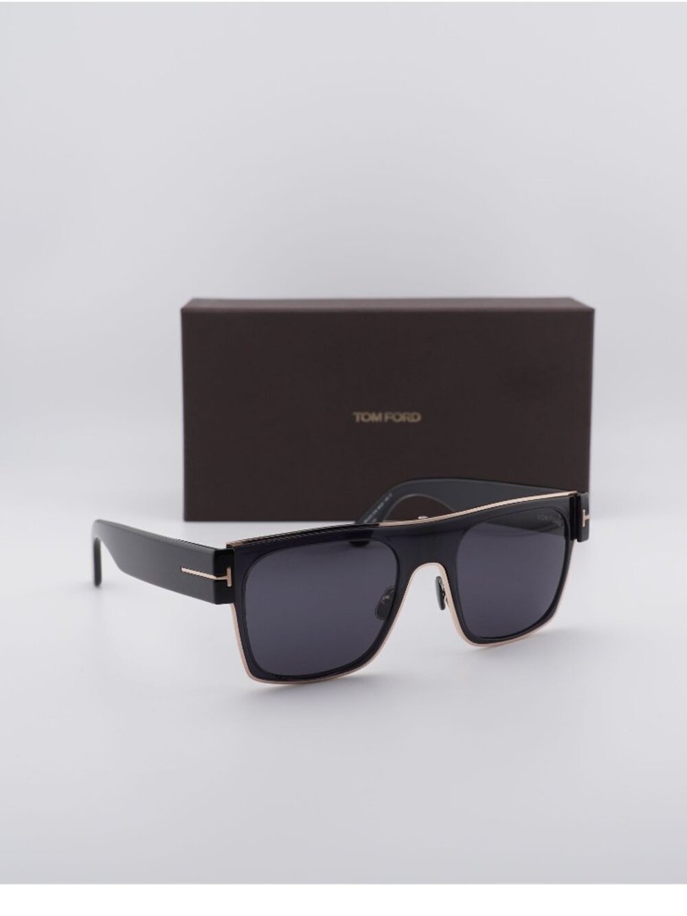 Tom Ford Edwin FT1073 01A Square Sunglasses - Black / Smoke